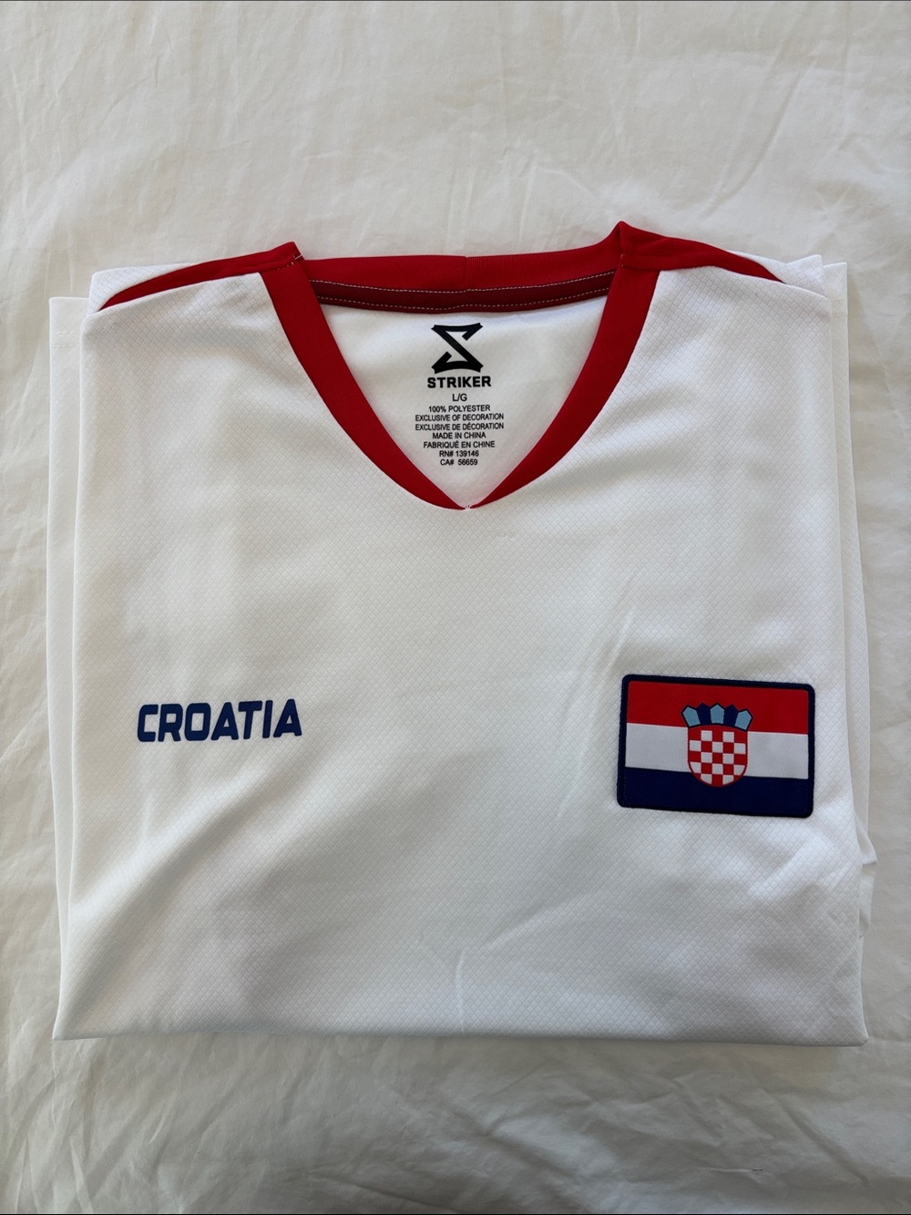 Croatia Men's Soccer Jersey - White and Red